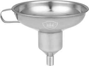 img 3 attached to 🍶 HAUSPROFI Canning Funnel Set | Stainless Steel Wide Mouth Funnel for Wide & Regular Jars | 3-Pack Large Funnel Kit for Easy Transferring of Liquid, Power, Jam, Grains, Dry & Wet Ingredients