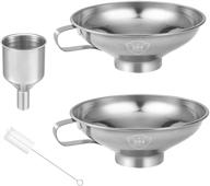 🍶 hausprofi canning funnel set | stainless steel wide mouth funnel for wide & regular jars | 3-pack large funnel kit for easy transferring of liquid, power, jam, grains, dry & wet ingredients logo