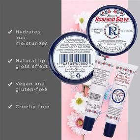 img 2 attached to Smith's Rosebud Salve Bundle with Lip Balm Holder Keychain - Natural Lip Care Moisturizer, All-Purpose Case for Teens, Women and Men - Rosebud Salve