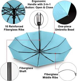 img 1 attached to TradMall Umbrella Reinforced Fiberglass Ergonomic