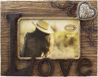 🖼️ rustic love picture frame 4x6 - horizontal photo display for table décor логотип