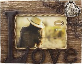 img 1 attached to 🖼️ Rustic Love Picture Frame 4x6 - Horizontal Photo Display for Table Décor