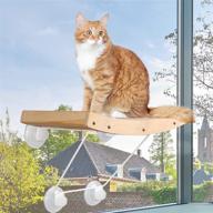 🐱 angela & alex cat perch window hammock seat with strong suction cups - cat bed with natural sisal iron bracket, holds up to 30 lbs - improved 2021 version logo