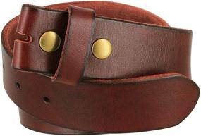 img 3 attached to 👔 Classic Vintage Genuine Leather Men's Belt Collection: BS001 without Accessories