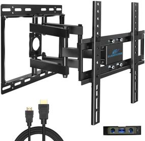 img 4 attached to 📺 Enhanced Everstone TV Wall Mount: Articulating Arm Full Motion Bracket for 26"-60" TVs, LED, LCD, OLED, Plasma Flat & Curved Screens - VESA 400mm, HDMI Cable Included
