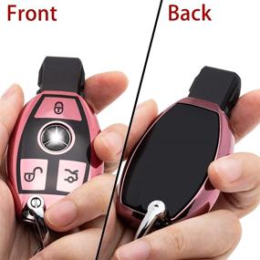 img 2 attached to 360 Degree Protection Mercedes Benz Key Fob Cover: Premium Soft TPU Case in Pink with Keychain Included