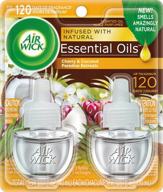 🌴 air wick paradise retreat plug in scented oil 2 refills with essential oils - 2x0.67oz - refreshing air freshener logo