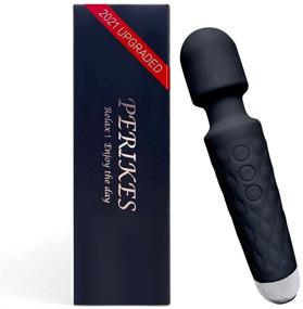 img 4 attached to PERIKES Personal Mini Wand Massager: 20 Magic Vibrating Handheld Waterproof Massager for Deep Stress Relief - USB Rechargeable & Silent Operation - Ideal for Women/Men (Black)