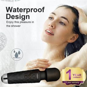 img 2 attached to PERIKES Personal Mini Wand Massager: 20 Magic Vibrating Handheld Waterproof Massager for Deep Stress Relief - USB Rechargeable & Silent Operation - Ideal for Women/Men (Black)