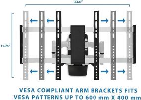 img 1 attached to 📺 Mount-It! MI-9464 Heavy Duty Full Motion TV Wall Mount: Universal Bracket Design for 70" LCD/LED/Plasma TVs