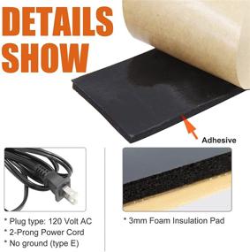 img 2 attached to 🔥 Facon 8.0"x25" RV Tank Heater Pad - 2-Prong Plug, Up to 50 Gallons - Fresh/Grey/Black Water Holding Tank Heating Pad, Auto Thermostat Control - 120V AC