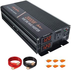 img 4 attached to 🔌 AeliusSine 2000W Power Inverter - Pure Sine Wave, 12V DC to AC 110V 120V, Surge 4000 Watt Converter with LED Display for Car RV Boat Solar Power System.