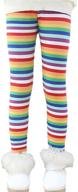 🌈 adorable toddler winter christmas leggings: vibrant rainbow girls' clothing and leggings logo