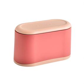 img 4 attached to 🗑️ Mini Trash Can with Lid - Compact Desk/Wastebasket for Office & Home - Pink"