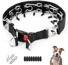 img 4 attached to 🐶 Premium Dog Training Prong Collar with Quick Release Buckle for Effective Training of Small, Medium, and Large Dogs - Adjustable and Comfortable Nylon Cover Included