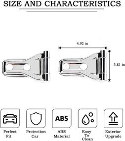 img 2 attached to RT-TCZ Hood Hinge Cover Exterior Decoration Kits Accessories For 2018-2021 Jeep Wrangler JL JLU And Gladiator JT (Chrome)