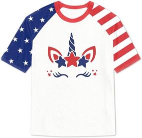 img 4 attached to BesserBay Toddler National Sleeve Raglan Boys' Clothing: Tops, Tees & Shirts for Your Little One's Style