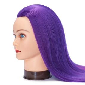 img 1 attached to 💇 Traininghead 26-28" Mannequin Head: Ideal Hair Styling Training Model with Free Clamp Stand - Premium Synthetic Fiber Hair, Perfect for Cosmetology Practice (1813W0320)