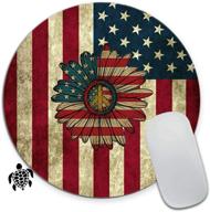 usa flag mouse pad sunflower mouse pads mat with nonslip base for boys girls usa flag sunflower mousepad comes with a sticker for laptop computer pc office logo