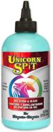 unicorn spit 5771006 gel stain and glaze in 🦄 zia teal - vibrant 8.0 fl oz bottle (pack of 8) logo