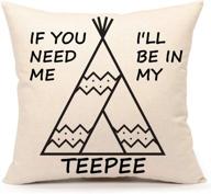 🎪 funny quotes teepee throw pillow case: 4th emotion cushion cover, cotton linen, 18 x 18 inch logo