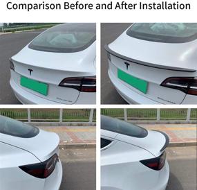 img 1 attached to 🚀 Enhance Your Tesla Model 3: SUMK Real Carbon Fiber Spoiler (Glossy) for Model 3 Performance Rear Trunk Lid Wing - Compatible with 2018, 2019, 2020, 2021 Models