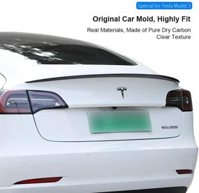 img 3 attached to 🚀 Enhance Your Tesla Model 3: SUMK Real Carbon Fiber Spoiler (Glossy) for Model 3 Performance Rear Trunk Lid Wing - Compatible with 2018, 2019, 2020, 2021 Models