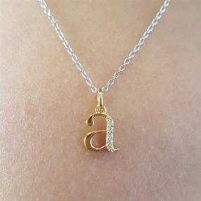 img 1 attached to Yellow Diamond Lowercase Initial Pendant Women's Jewelry