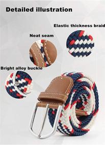 img 3 attached to 🧣 EONGERS Braided Stretch Elastic Waist28: The Ultimate Men's Belt Accessory