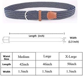 img 2 attached to 🧣 EONGERS Braided Stretch Elastic Waist28: The Ultimate Men's Belt Accessory