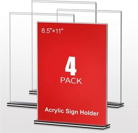 img 4 attached to Acrylic Double Sided T Shaped Suitable Restaurants Retail Store Fixtures & Equipment