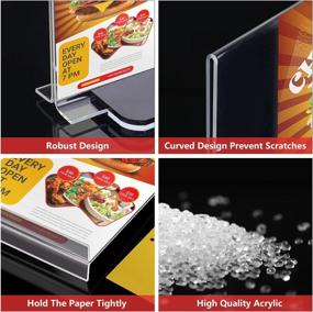 img 2 attached to Acrylic Double Sided T Shaped Suitable Restaurants Retail Store Fixtures & Equipment