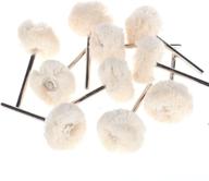 🔍 10-pack of phyhoo mounted cotton polishing buff wheels for rotary tools - jewelry, watch & light polish - 2.35mm shank logo