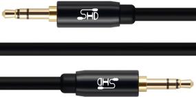 img 1 attached to Premium 3.5mm Audio Cable Aux for Car Stereo – SHD Aux Cord with Gold Plated Connectors, Dual Shielding for Superior Sound Quality – 3 Feet Length