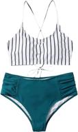 👙 sweatyrocks bathing striped swimsuits: multicoloured women's swimwear & cover ups logo