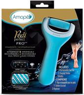 👣 amopé wet & dry rechargeable foot file, regular coarse - pedi perfect logo