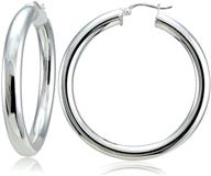 👧 sterling polished hoops loops girls' jewelry earrings logo