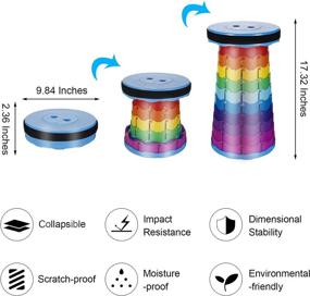 img 3 attached to 🪑 Collapsible Telescopic Stool for Adults - Lightweight Retractable Folding Chair with 600 lbs Max Load. Ideal for Camping, Fishing, Hunting, Hiking, BBQ, and Both Outdoor & Indoor Activities.