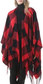 img 3 attached to Zando Fashion Ponchos Classic Christmas