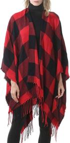 img 4 attached to Zando Fashion Ponchos Classic Christmas