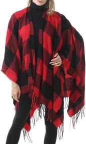 img 1 attached to Zando Fashion Ponchos Classic Christmas