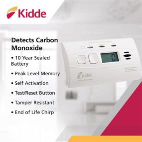 img 3 attached to 🔥 Kidde Digital Display Carbon Monoxide Detector with Lithium Battery & 3 LED Lights: Reliable Protection for Your Home