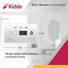 img 2 attached to 🔥 Kidde Digital Display Carbon Monoxide Detector with Lithium Battery & 3 LED Lights: Reliable Protection for Your Home