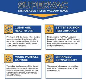 img 1 attached to VEVA 15 Pack Premium Vacuum Filter Bags Type F 💼 for Shop Vac 10-14 Gallon Vacuum, Part # SV Shopvac Shop-Vac 90662