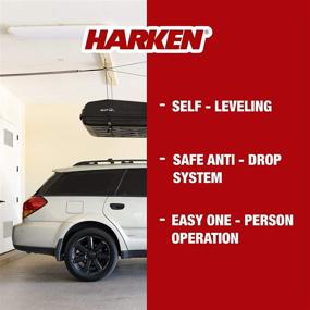 img 3 attached to Harken - Overhead Garage Storage Hoist for Cargo Box, Self-Leveling & Safe Anti-Drop System, Simple One-Person Operation, Smart Organization for Garage