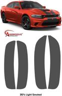 🚘 enhanced 2015-2020 dodge charger aggressive front & rear tinted side marker light overlays | precut smoked vinyl tint film in dark smoked (35% light smoked) logo