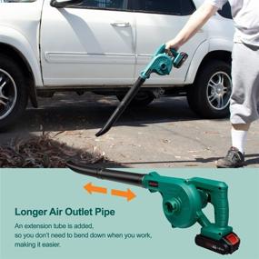 img 1 attached to 🍃 Kinswood 20V 2.0A Cordless Lithium-ion 12-in-1 Blower Vacuum - Ideal for Leaf Blowing and Dust Vacuuming