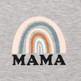 img 2 attached to 🌈 Mama Top Women's Rainbow Graphic Sweatshirt - Long Sleeve Crew Neck Pullover Mom Blouse