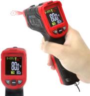 🌡️ matrix mtm-302 infrared thermometer: non-contact laser temperature gun -58°f to 1256°f (-50°c to 680°c) - red and black logo