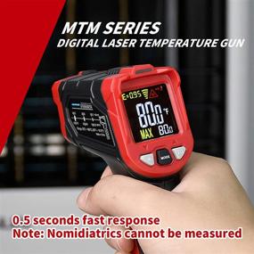 img 1 attached to 🌡️ Matrix MTM-302 Infrared Thermometer: Non-Contact Laser Temperature Gun -58°F to 1256°F (-50°C to 680°C) - Red and Black